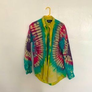 One of a kind tie dyed polo Yarmouth Oxford